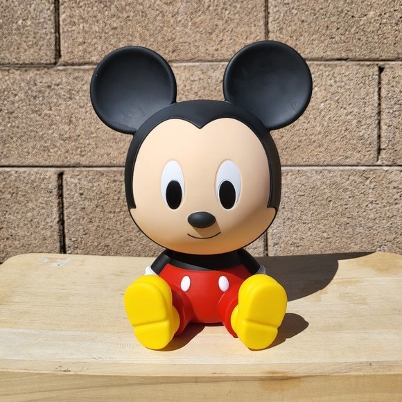 Disney Baby Mickey Mouse Sitting PVC Figural Coin Bank 8in. - Picture 5 of 6